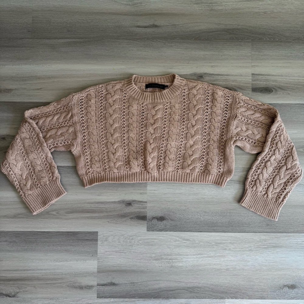 House of Harlow 1960 Cable Knit Sweater - Tan